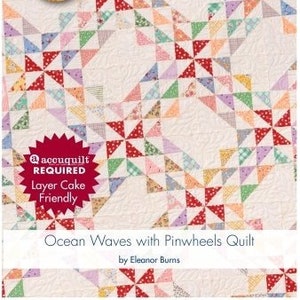 Digital Download, Ocean Waves Quilt Pattern by Quilt in a Day, Instant Download, Printable Patterns, Print Now, PDF, Save Time, No Ship Cost