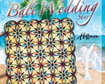 Bali Wedding Star Foundation Paper Piecing is Strip Piecing with Arcs with Redesigned Stars, Great Wedding Quilt Gift