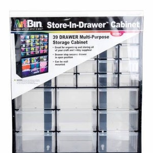 4PC Store-N-Drawer Cabinet Crafting Storage Plastic Clear Drawer is Great for Crafters and Drawer Organizer Sold Separately