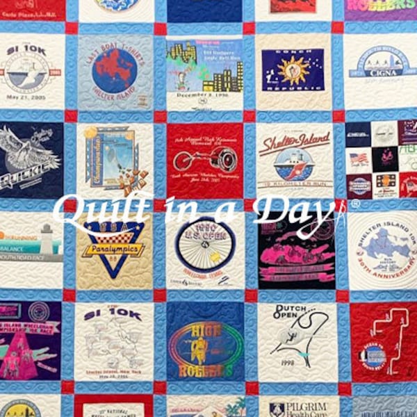 T shirt Quilt Pattern by Quilt in a Day T-Shirt Quilt Pattern by Eleanor Burns, Memory Quilts, Sports Team Quilts, High School Football
