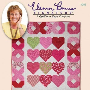 Download Today, Hugs & Kisses Quilt Pattern by Quilt in a Day, Hearts, Valentine's Day, Geometrical Shapes, Pink, Light Pink, XOXO, Love