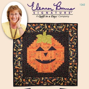 Digital Downloadble Halloween Pattern, Pumpkin Grins, Quilting Booklet, Quilt in a Day, Thanksgiving, Seasonal, Print Now, Wall Hangings