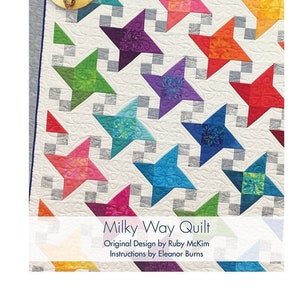 Digital Download, Printable Quilt Pattern, Print Now, PDF, Milky Way Quilt Pattern, Quilt in a Day, Eleanor Burns Signature, Geometrical