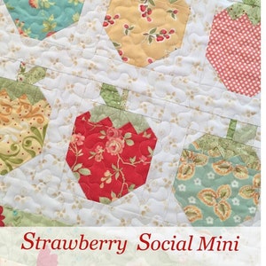 Strawberry Social Mini Quilt Pattern by The Pattern Basket