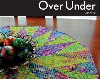 Over Under Quilt Pattern by Swirly Girls - Table topper or tree skirt pattern in 3 sizes