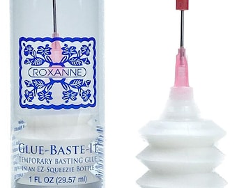 Roxanne Colonial Glue Baste It, EZ-Squeezie Bottle of Transparent Binding Glue, Temporary Wash Out Glue Features Precise Applicator