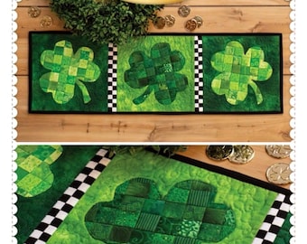 Shamrocks March Pattern by Shabby Fabrics - Patchwork Accent Runner