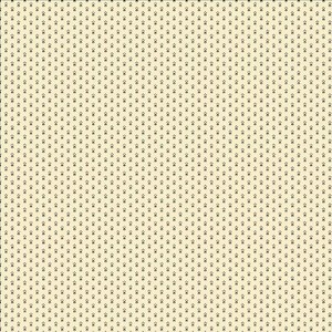May include: Cream-colored fabric with a repeating pattern of small, dark gray floral or star-like shapes. The pattern is evenly spaced across the surface, creating a textured appearance. The fabric has a subtle, matte finish.