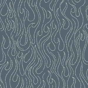May include: A seamless pattern with a repeating design of white dotted lines forming wavy shapes on a dark blue background.