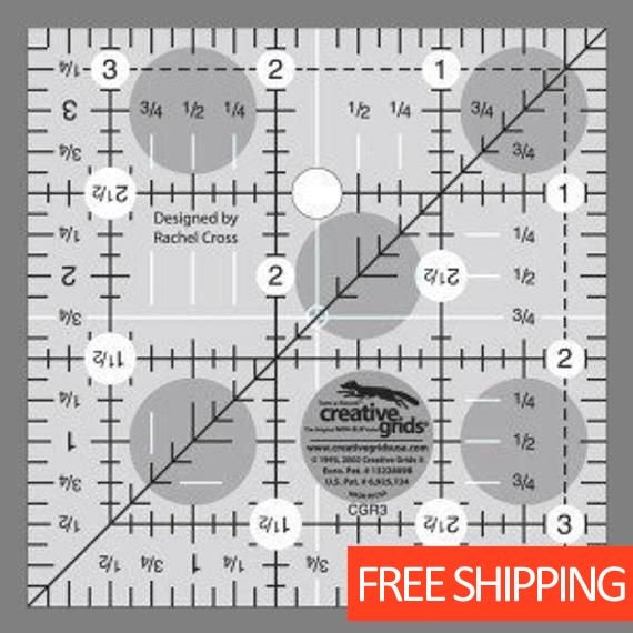 Creative Grids Quilting Ruler 3 1/2 Square CGR3 - Etsy