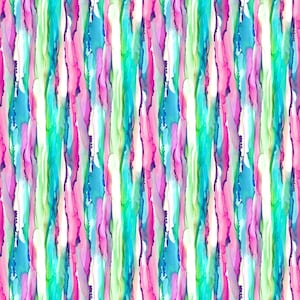 Rainbow Stripe - White Multi - Concerto  by Deborah Edwards & Melanie Samra for Northcott, sold by the quarter yard, choose your cut