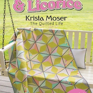 Lollipops & Licorice Quilt Pattern by Krista Moser - Modern diamond quilt pattern