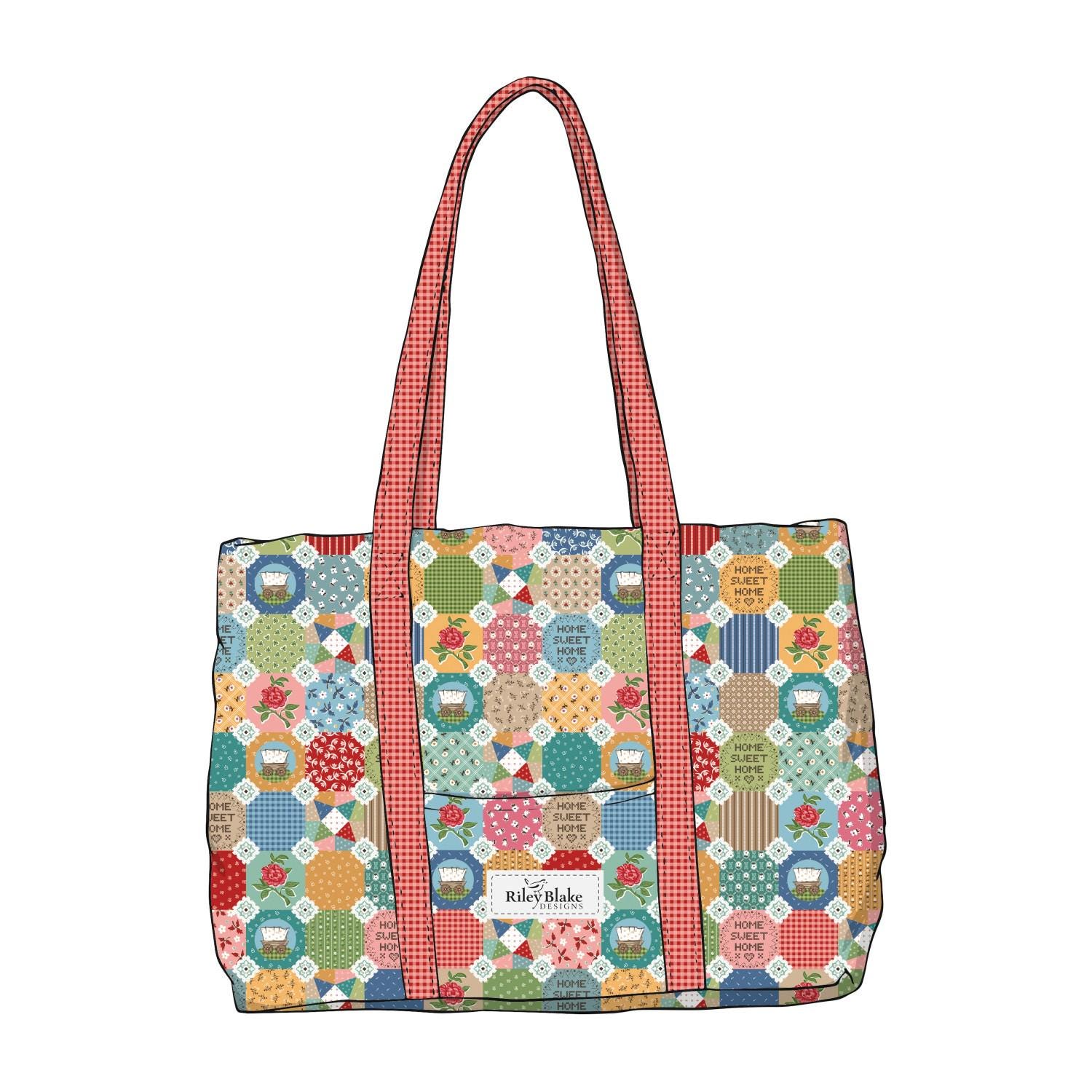 accent code handle tote bag／star quilt accent code handle tote bag／star quilt
