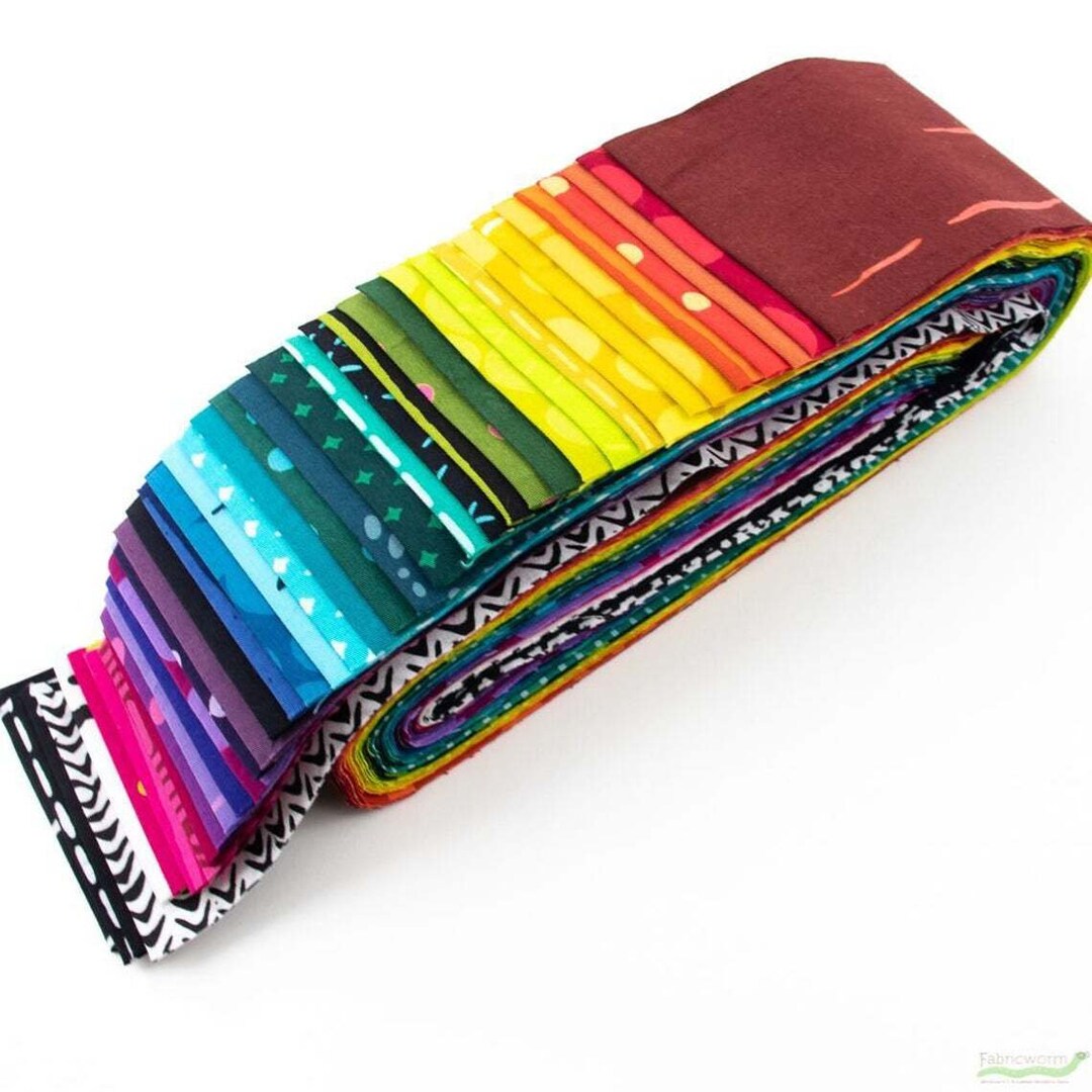 Hoffman Bali Pop Strips, Meyou Rainbow 2.5 Inch Bali Pop, Colorful