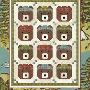 Baby Bear Quilt Pattern by Coach House Designs - Cute lap size baby quilt pattern