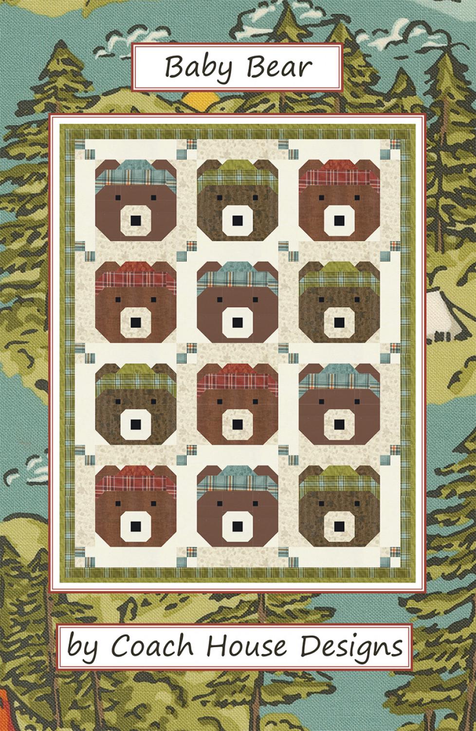 Baby Bear Quilt Pattern by Coach House Designs - Cute lap size baby quilt pattern