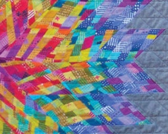 Luminary is a Traditional Lone Star Quilt Pattern, a Super Cute Color Take on the Star Quilt, Modern Take on a Traditional Quilt Pattern