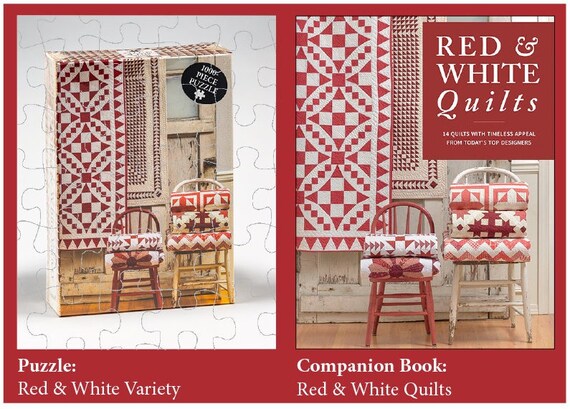 Red And White Quilt Puzzle 1000Pc