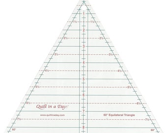 60 degree 8.5 Inch Triangle Ruler by Quilt in a Day