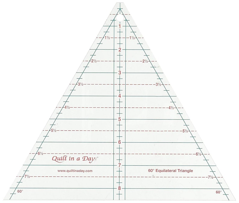 60 Degree 8.5 Inch Triangle Ruler by Quilt in a Day - Etsy