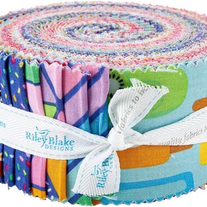 Rainbowfruit by Damask Love for Riley Blake Designs 2.5 Inch Rolie Polie