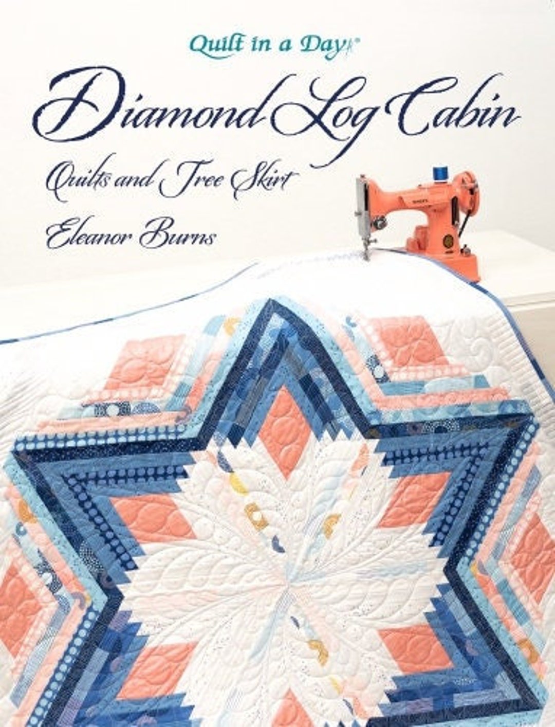 Diamond Log Cabin Quilt Kit, Ruler and Book, Precut Fabric Kit, Precut