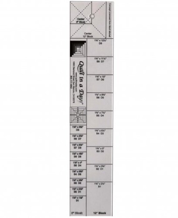 The Log Cabin Ruler By Quilt In A Day Companion To Forty Etsy