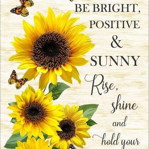 Advice From a Sunflower - Cream - PANEL - Timeless Treasures