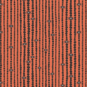 Spider Stripes - Red/Black - Gothic Whimsy by Anequ Studio for Cloud 9 Fabrics, sold by the quarter yard, choose your cut