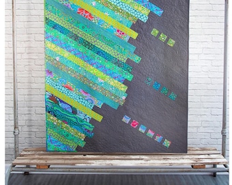 Low Tide Pattern by Rana Heredia of Sewn Wyoming - Jelly roll friendly modern quilt pattern
