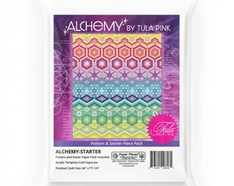 Alchemy Pattern and Complete Paper Pieces Pack, Acrylic Template, and Complete Starter Pack All Sold Separately by Tula Pink