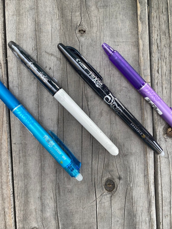 Fixion Pilot Pens, Various Styles & Colors Available While Supplies Last,  Purple, Teal and Black Frixion Pilot Pens, as Seen on Television -   Israel