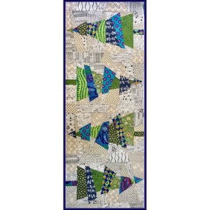 Crazy Christmas Trees from Cut Loose Press is a Cute Holiday Wall Hanging or Quilt Pattern for Beginners