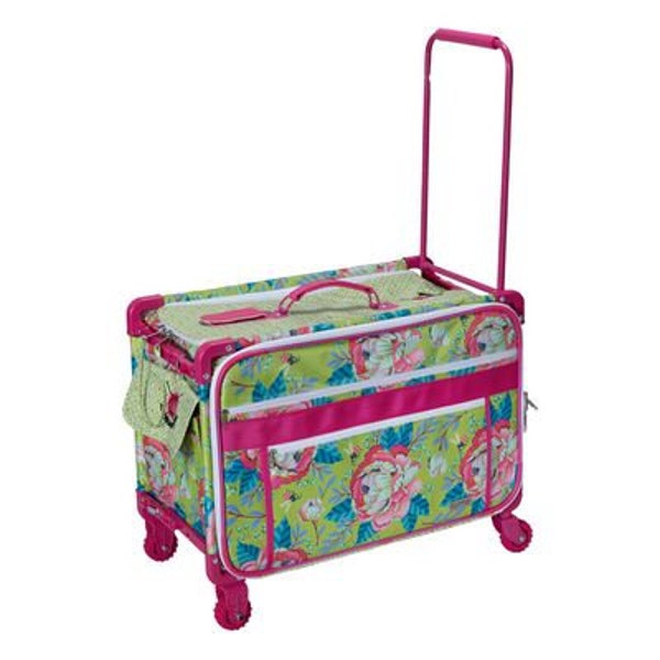 Tula Pink Kabloom Tutto Trolley, Lg and XL, Sewing Machine Carrier with Wheels