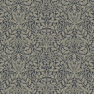 The Original Morris & Co. from Free Spirit Fabrics - Pure Morris - Pure Acorn - Ink, sold by the quarter yard, choose your cut