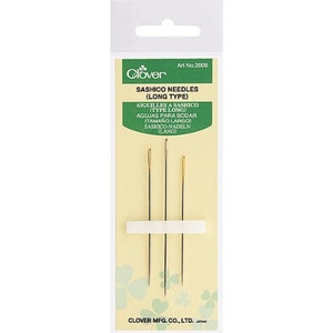 Clover - Long Sashiko Needles (3 Sizes)