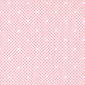 Gingham and Dots - Petal - Memory Lane by Brenda Riddle Designs for Moda Fabrics, sold by the quarter yard, choose your cut