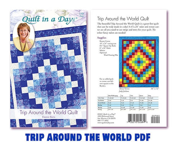 Trip Around the World Quilt Pattern Eleanor Burns Quilt in a Day Patterns Digital Patterns Digital Download Downloadable Quilt Patterns Etsy Canada