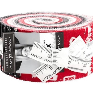 XOXO Jelly Roll by April Rosenthal for Moda Precuts - Valentines heart 2.5 inch fabric strips