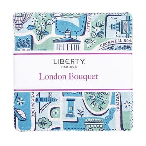 Riley Blake - London Bouquet 5&quot; Stacker by Liberty Fabrics 42 pcs - London inspired floral fabric