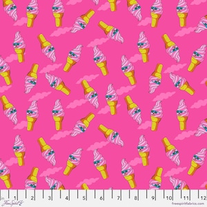 FREE SPIRIT - MulgaKongz by Mulga - Sorbet Central - Pink, sold by the quarter yard, choose your cut