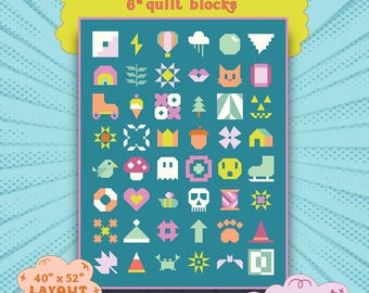 Mini Block Sampler Quilt Pattern Book by Art East Quilting Co - 48 Mini 6 inch block patterns