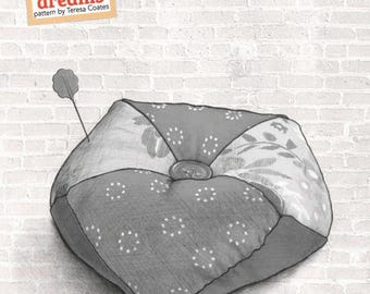 Four-Patch Pincushion Pattern by Teresa Coates - Scrap buster patchwork pincushion pattern