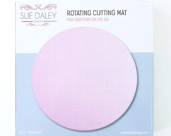 Sue Daley Designs Pink 10&quot; portable Rotating Cutting Mat, multi use revolving stand for cake decor and/or other crafts