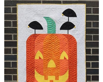 Posh Jack-O Pattern by Sew Kind of Wonderful - Cute halloween pumpkin quilt pattern, uses QCR Mini ruler sold separately