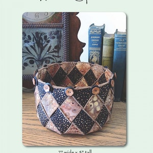 Woven Spirals Pattern by Aunties Two - Woven fabric bowl pattern, fat quarter friendly