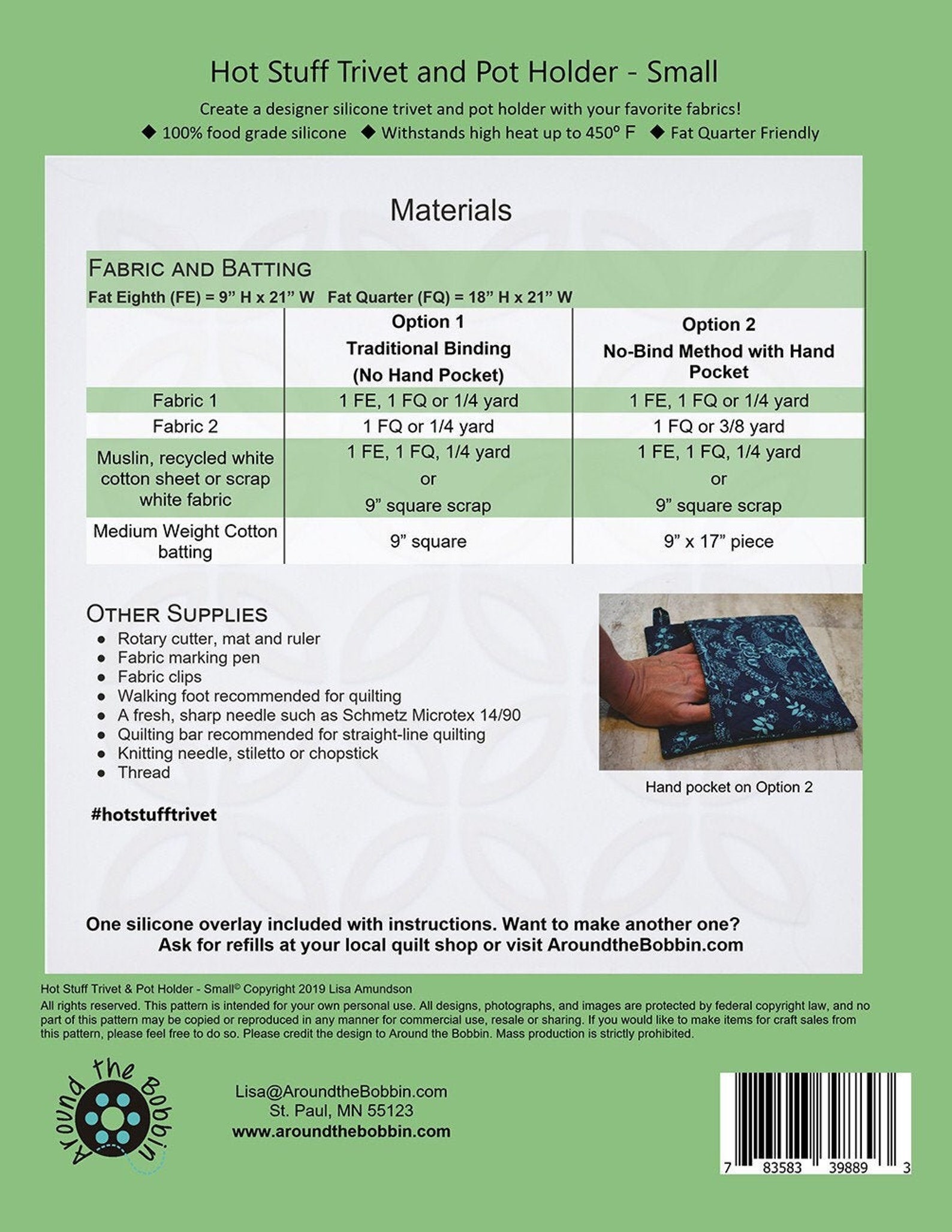 Hot Stuff Small Trivet and Pot Holder by Around the Bobbin Etsy