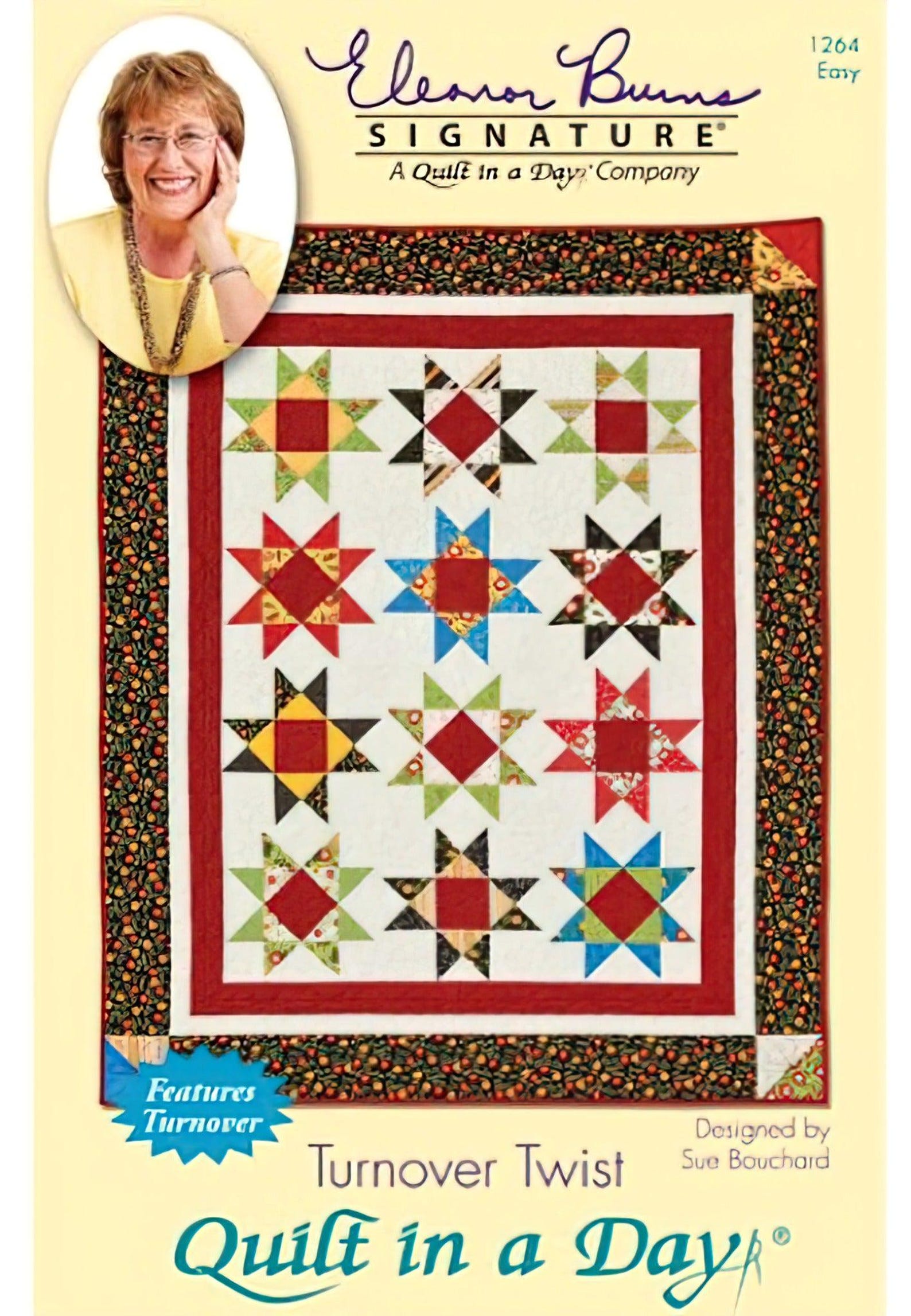 Turnover Twist: Eleanor Burns Signature Quilt Pattern, Easy Star Quilt ...
