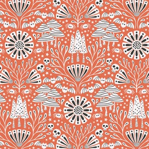 Gothic Forest - Red - Gothic Whimsy by Anequ Studio for Cloud 9 Fabrics, sold by the quarter yard, choose your cut