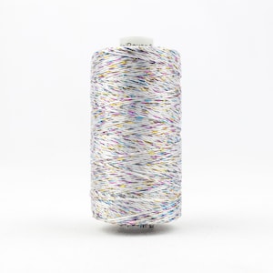 Dazzle 8wt Metallic Thread 183m - White by Wonderfil Threads Co